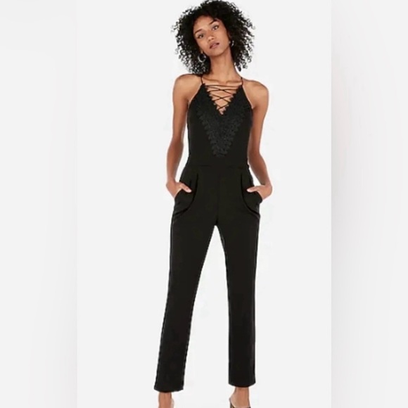 Express Pants - Express Black Lace jumpsuit